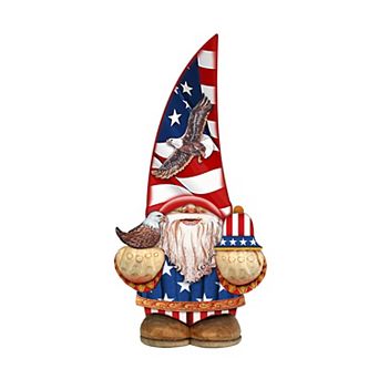Americana Gnome Dwarf Holiday 24-Inch Door Decor by G. DeBrekht - Heartwarming Christmas Decor