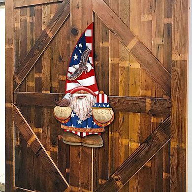 Americana Gnome Dwarf Holiday 24-Inch Door Decor by G. DeBrekht - Heartwarming Christmas Decor