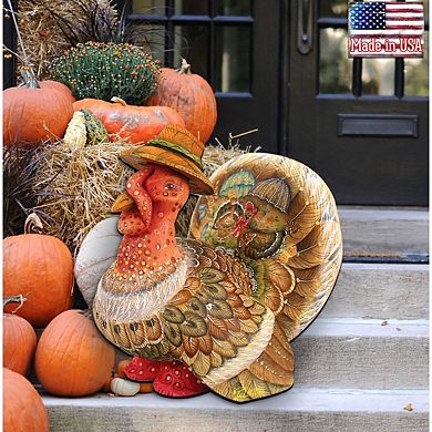 Thanksgiving Tom the Turkey Halloween 24-Inch Door Decor by G. DeBrekht - Thanksgiving Decor
