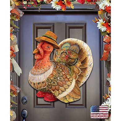 Thanksgiving Tom the Turkey Halloween 24-Inch Door Decor by G. DeBrekht - Thanksgiving Decor