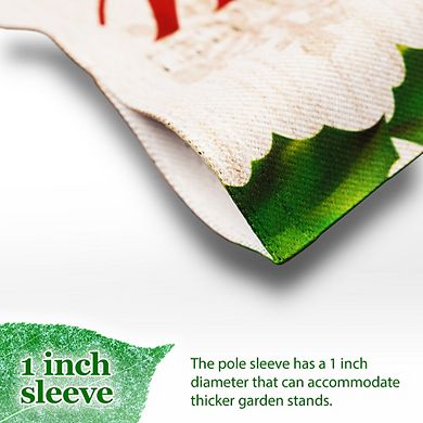 G128 Garden Flag Merry Christmas Pinecone Bouquet 12"x18"