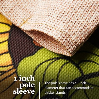 G128 Garden Flag Welcome Gnome Sunflower Car 12"x18" Burlap