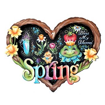 Bless My Bloomin Heart Easter 24-Inch Handcrafted Wooden Door Decor by J. Mills-Price - Spring Decor