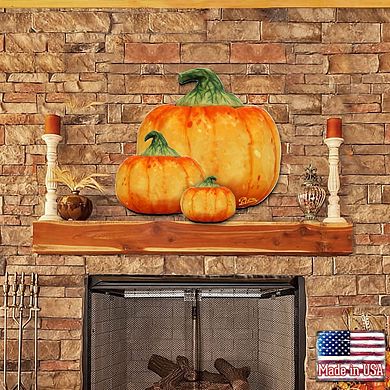 Stacking Pumpkins Halloween 24-Inch Door Decor by G. DeBrekht - Festive Thanksgiving Decor