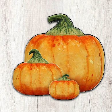 Stacking Pumpkins Halloween 24-Inch Door Decor by G. DeBrekht - Festive Thanksgiving Decor