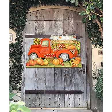Pumpkin Produce Track Halloween Door Decor by Susan Winget - Thanksgiving Halloween Decor