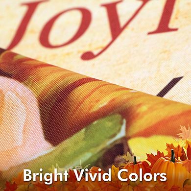 G128 Garden Flag Joyful Thankful Blessed 3 Pumpkins 12"x18" 150D
