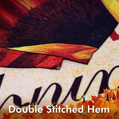 G128 Garden Flag Joyful Thankful Blessed 3 Pumpkins 12"x18" 150D