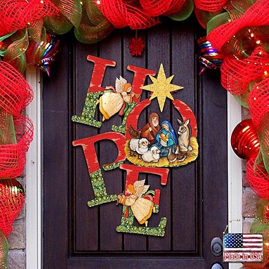 Hope Nativity Christmas Nativity Door Decor by G. DeBrekht - Nativity Holiday Decor