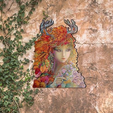 Autumn Halloween 24-Inch Handcrafted Wooden Door Decor by Josephine Wall Decor