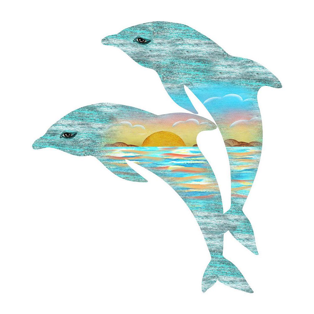 Dolphins Decorative 24-Inch Handcrafted Wooden Door Decor by G ...