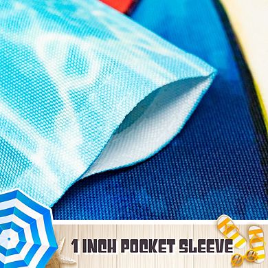 G128 Garden Flag Summer Fun with Dog in Pool 12"x18"