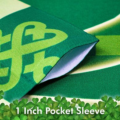 G128 Garden Flag XX Large Clover 12"x18" 150D