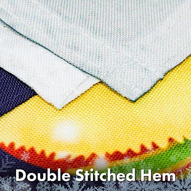 G128 Garden Flag XX Snowman with Star 12"x18" 150D