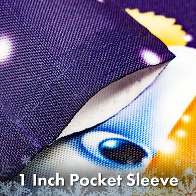 G128 Garden Flag XX Snowman with Star 12"x18" 150D