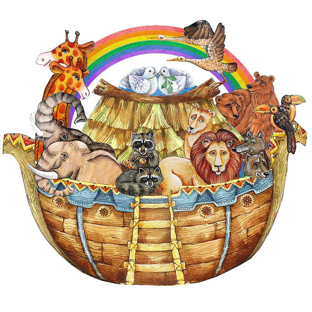 Noah's Ark Nativity 24-Inch Handcrafted Wooden Door Decor by G ...