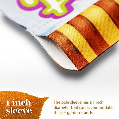 G128 Garden Flag Trick or Treat Witch Hat Gnome with Broom 12"x18"