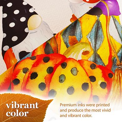 G128 Garden Flag Happy Halloween 2 Witchy Gnomes 12"x18" Blockout