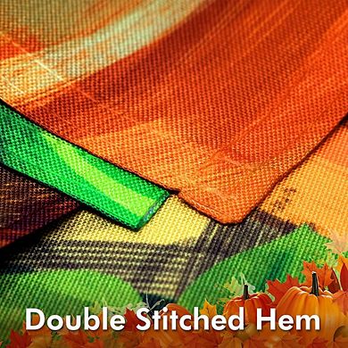 G128 Garden Flag Happy Thanksgiving Pumpkin Green BG 12"x18" 150D