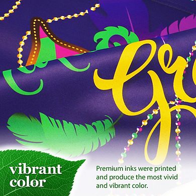 G128 Garden Flag Mardi Gras Masquerade Mask 12"x18" Blockout