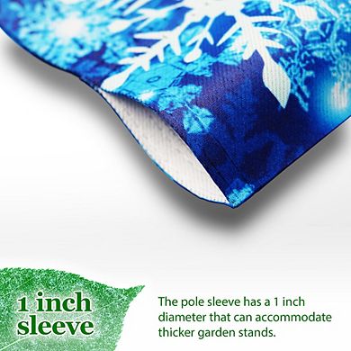 G128 Garden Flag Let It Snow Snowflakes 12"x18"