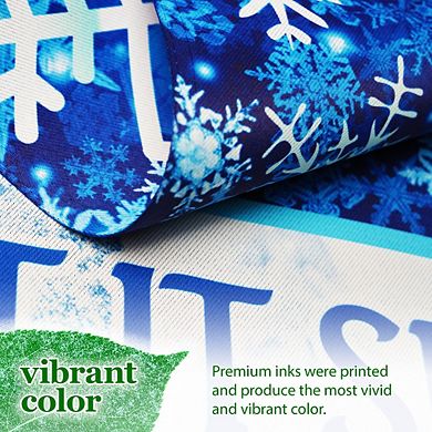 G128 Garden Flag Let It Snow Snowflakes 12"x18"