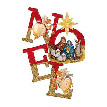 Noel Nativity Christmas 24-Inch Door Decor by G. DeBrekht - Heartfelt Holiday Celebration