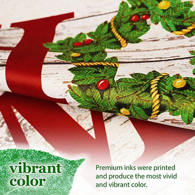 G128 Garden Flag Home Wreath on Rustic Wood 12"x18" Blockout