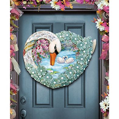 Love Decorative 24-Inch Handcrafted Wooden Door Decor by G. DeBrekht - Family Decor