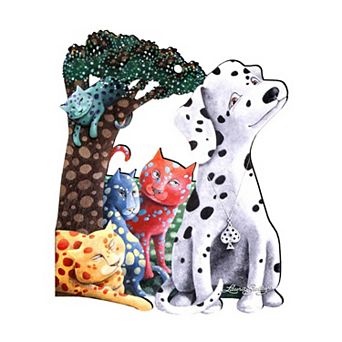 The World We Weave 24-Inch Handcrafted Wooden Door Decor by Laura Seeley - Pets Dog and Cats Decor