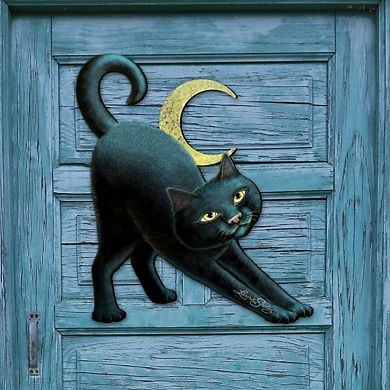 Spooky Halloween Cat Door Decor by Laura Seeley - Thanksgiving Halloween Decor