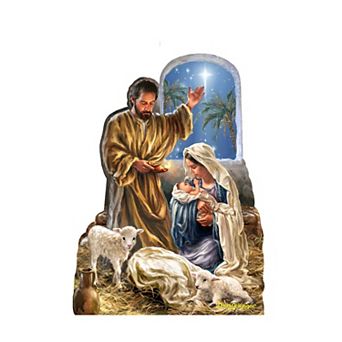 Glory to God Nativity 24-Inch Handcrafted Wooden Door Decor by D. Gelsinger - Holiday Decor