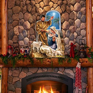 Glory To God Nativity 24-inch Handcrafted Wooden Door Decor By D 