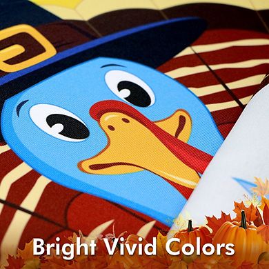 G128 Garden Flag XX Pilgrim Turkey Yellow BG 12"x18" 150D