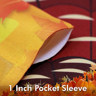 G128 Garden Flag XX Pilgrim Turkey Yellow BG 12"x18" 150D