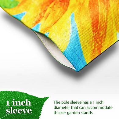 G128 Garden Flag Welcome Sunflowers Blue Sky 12"x18" Blockout