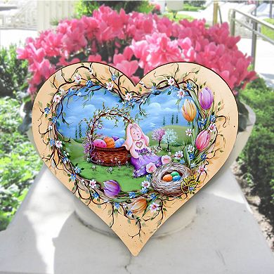 Easter Bunny Nap Easter Door Decor by J. Mills-Price - Easter Spring Decor