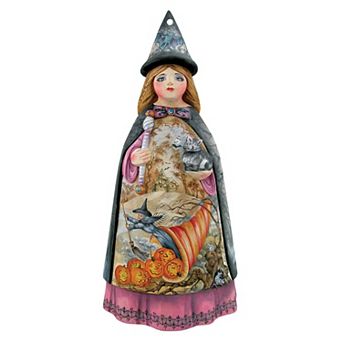 Witch 24-Inch Handcrafted Wooden Door Decor by G. Debrekht - Thanksgiving Halloween Decor