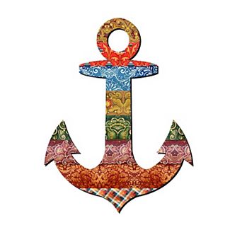 Decorated Anchor Coastal 24-Inch Handcrafted Wooden Door Decor by G. DeBrekht - Holiday Decor