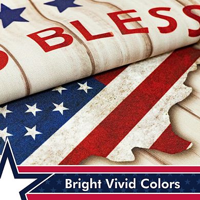 G128 Garden Flag God Bless America USA Flag Map 12"x18" 150D