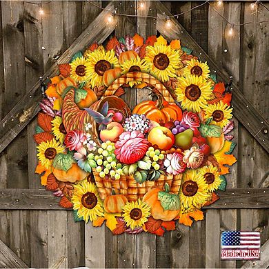 Thanksgiving Holiday Door Wreath by G. DeBrekht - Thanksgiving Halloween Decor
