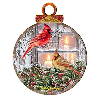 House Birds Holiday 24-Inch Handcrafted Wooden Door Hanger and Wall Art by Gelsinger Christmas Decor
