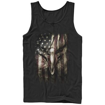 Men's Bald Eagle USA Flag Print Graphic Tank Top