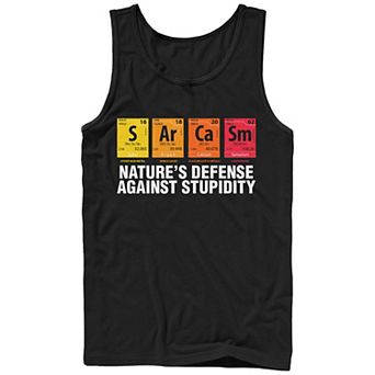 Men's Sarcasm Nature's Defense Mechanism Graphic Tank Top