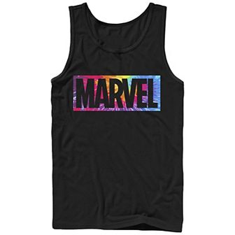 Men's Marvel Logo Tie Dye Graphic Tank Top