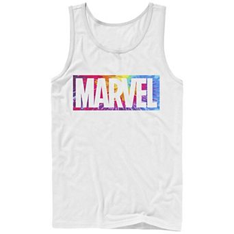 Men's Marvel Logo Tie Dye Graphic Tank Top