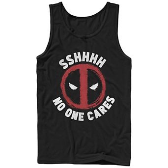 Men's Marvel Deadpool No One Cares Graphic Tank Top