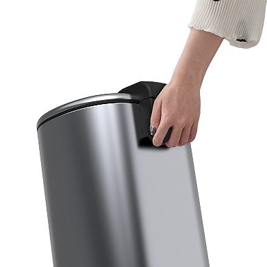 1.8 5Gal./7 Liter Semi Round Mirror Step-on Trash Can for Bathroom and Office