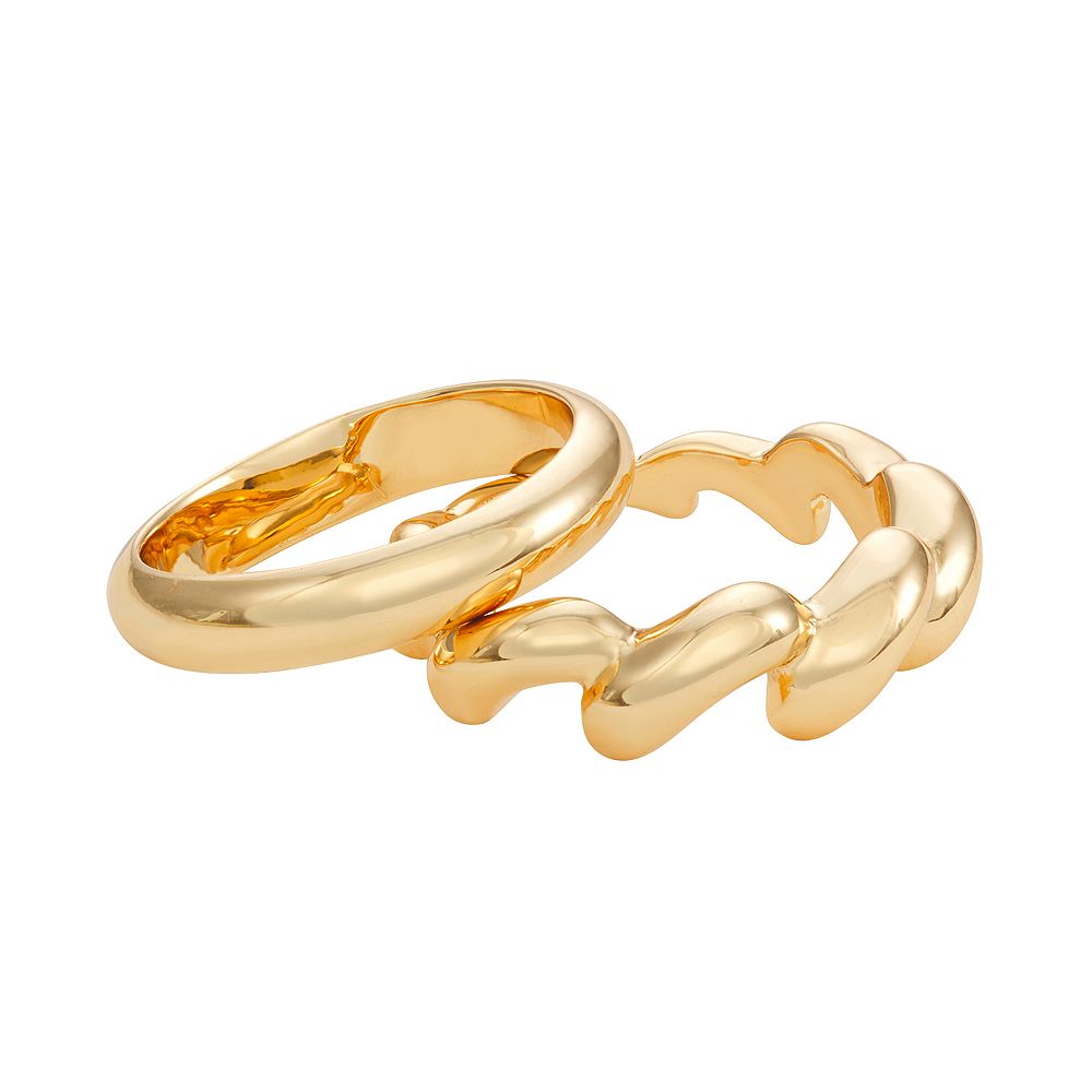 Nine West Gold Tone 2-piece Ring Set