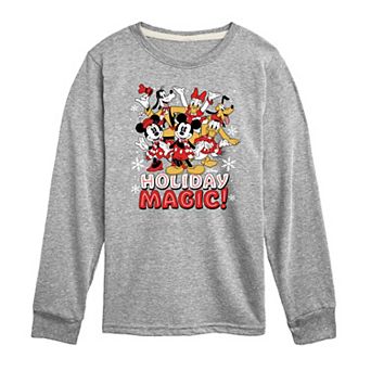 Disney's Mickey Mouse & Friends Boys 8-20 Holiday Magic Long Sleeve Graphic Tee